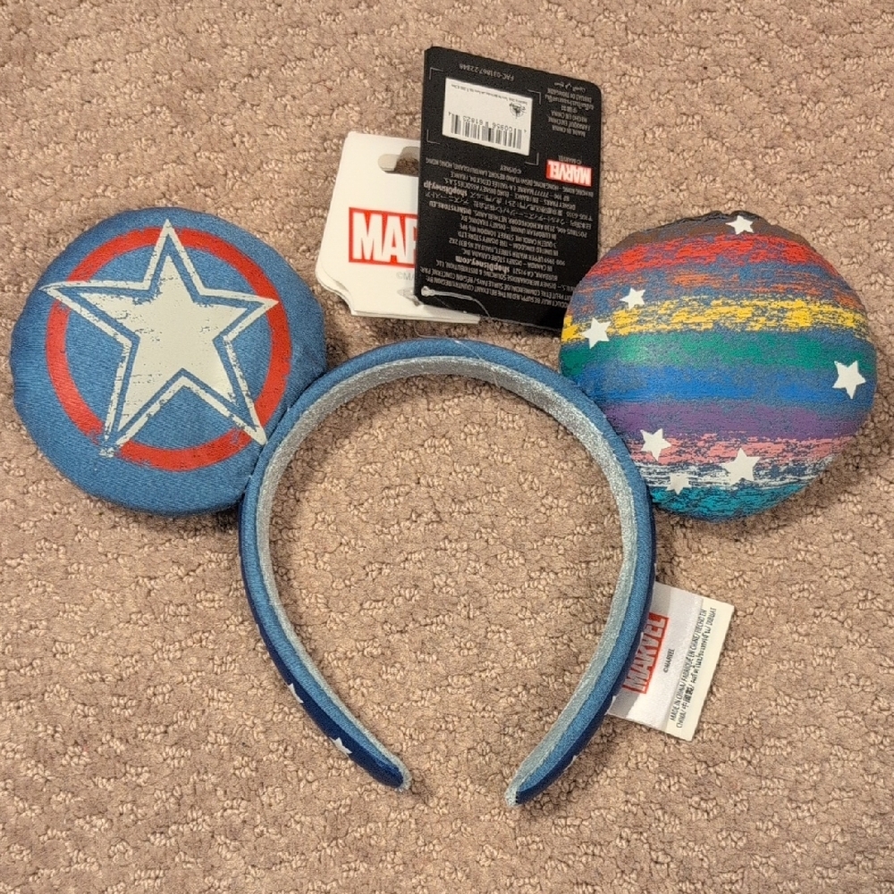 Marvel Captain America Pride Mickey Mouse Ears Headband NWT